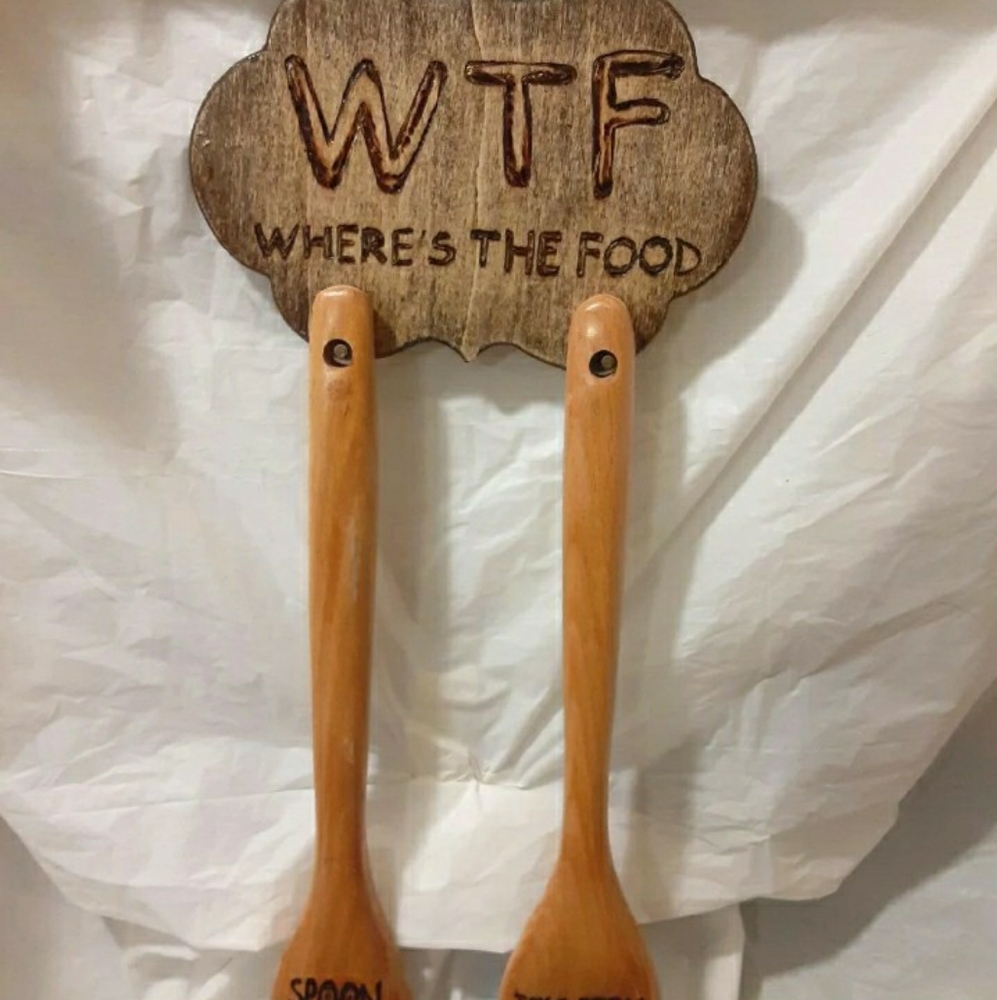 Farmhouse rustic kitchen wood spoon art